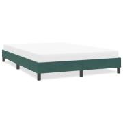 vidaXL Sängram utan madrass mörkgrön 140x220 cm sammet