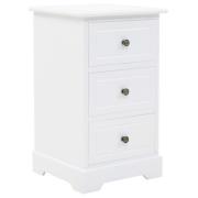 vidaXL Nattduksbord MDF och furu 35x32x59 cm