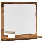 vidaXL Spegelskåp för badrum åldrat trä 40x11x37 cm konstruerat trä