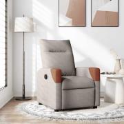 vidaXL Reclinerfåtölj taupe tyg
