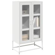 vidaXL Högbord vit 68x39x123 cm stål