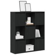 vidaXL Bokhylla svart ek 89x24x101,5 cm konstruerat trä