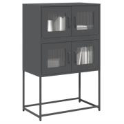 vidaXL Highboard antracit 68x39x107 cm stål