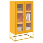 vidaXL Hög stol senapsgul 68x39x123 cm stål