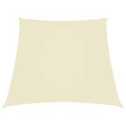 vidaXL Solsegel oxfordtyg trapets 2/4x3 m gräddvit
