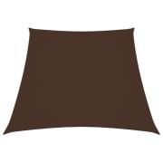 vidaXL Solsegel oxfordtyg trapets 3/4x3 m brun
