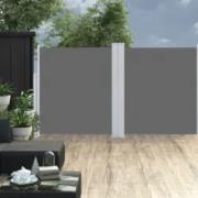vidaXL Infällbar sidomarkis antracit 160x600 cm