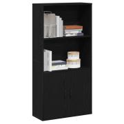 vidaXL Bokhylla svart ek 60x24x120 cm konstruerat trä