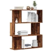 vidaXL Bokhylla åldrat trä 80x24x96 cm konstruerat trä