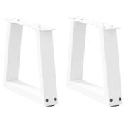 vidaXL Soffbordsben V-formade 2 st vita 40x(30-31,3) cm stål