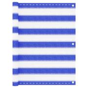 vidaXL Balkongskärm blå och vit 75x500 cm HDPE