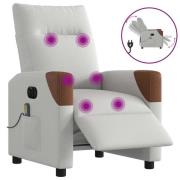 vidaXL Elektrisk massagefåtölj molngrå tyg