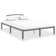 vidaXL Sängram utan madrass grå metall 160x200 cm