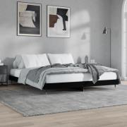 vidaXL Sängram svart 120x200 cm konstruerat trä