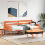 vidaXL Dagbädd utan madrass vaxad brun 90x190 cm massiv furu