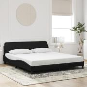 vidaXL Sängram utan madrass svart 180x200 cm sammet