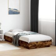 vidaXL Sängram utan madrass rökfärgad ek 90x200 cm konstruerad trä