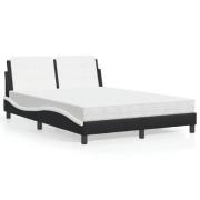 vidaXL Bed Frame without Mattress "Zadar" Black and White 180x200 cm F...