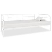 vidaXL Dagbädd utan madrass vit metall 90x200 cm