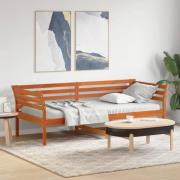 vidaXL Dagbädd utan madrass vaxad brun 80x200 cm massiv furu