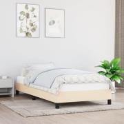 vidaXL Sängram utan madrass cremefärgad 80x200 cm tyg