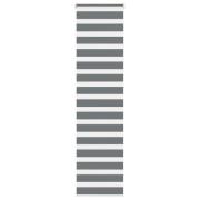 vidaXL Rullgardin zebra mörkgrå 60x230 cm tyg bredd 55,9 cm polyester