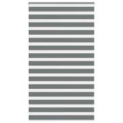 vidaXL Rullgardin zebra mörkgrå 130x200 cm tyg bredd 125,9cm polyester