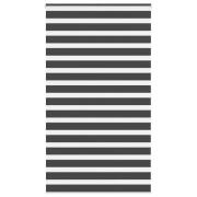 vidaXL Rullgardin zebra svart 120x200 cm tyg bredd 115,9 cm polyester