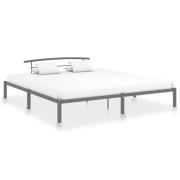 vidaXL Sängram utan madrass grå metall 180x200 cm