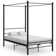 vidaXL Himmelsäng svart metall 120x200 cm