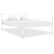 vidaXL Sängram utan madrass vit metall 120x200 cm