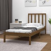 vidaXL Sängram honungsbrun massiv furu 100x200 cm enkelsäng