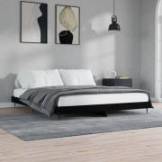vidaXL Sängram utan madrass svart 180x200cm konstruerat trä