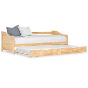 vidaXL Bäddsoffa ram utan madrass furu 90x200 cm