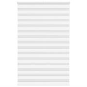 vidaXL Rullgardin zebra vit 140x200 cm tyg bredd 135,9 cm polyester