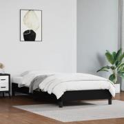 vidaXL Sängram svart 100x200 cm konstläder