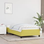 vidaXL Sängram utan madrass grön 100x200 cm tyg