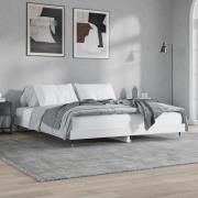 vidaXL Sängram vit 140x200 cm konstruerat trä