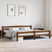 vidaXL Sängram honungsbrun massiv furu 200x200 cm