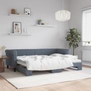 vidaXL Dagbädd utdragbar mörkgrå 80x200 cm sammet