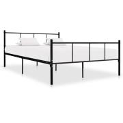 vidaXL Sängram utan madrass svart metall 160x200 cm