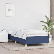 vidaXL Sängram utan madrass blå 100x200 cm tyg