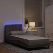 vidaXL Bed Frame without Mattress "Hanko" Taupe 90x190cm Fabric