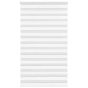 vidaXL Rullgardin zebra vit 125x200 cm tyg bredd 120,9 cm polyester
