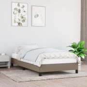 vidaXL Sängram utan madrass Taupe 90x190 cm tyg