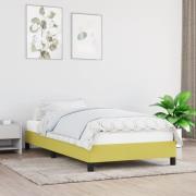 vidaXL Sängram utan madrass grön 100x200 cm tyg