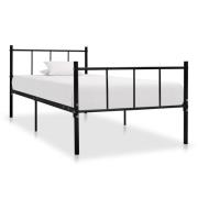 vidaXL Sängram utan madrass svart metall 90x200 cm
