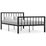 vidaXL Sängram utan madrass svart metall 120x200 cm