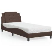 vidaXL Bed Frame without Mattress "Zadar" Black and White 180x200 cm F...