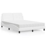 vidaXL Bed Frame without Mattress "Zadar" Black and White 137x190 cm F...